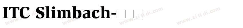 ITC Slimbach字体转换